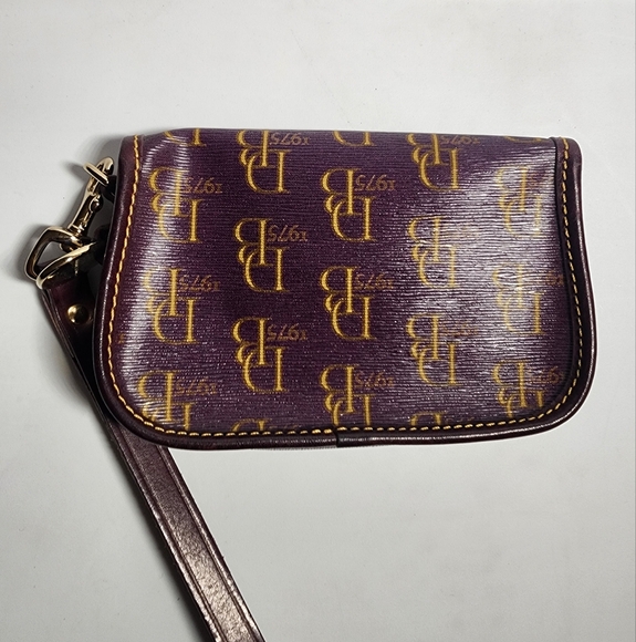 Dooney & Bourke Purple and Gold Wristlet - Picture 2 of 6
